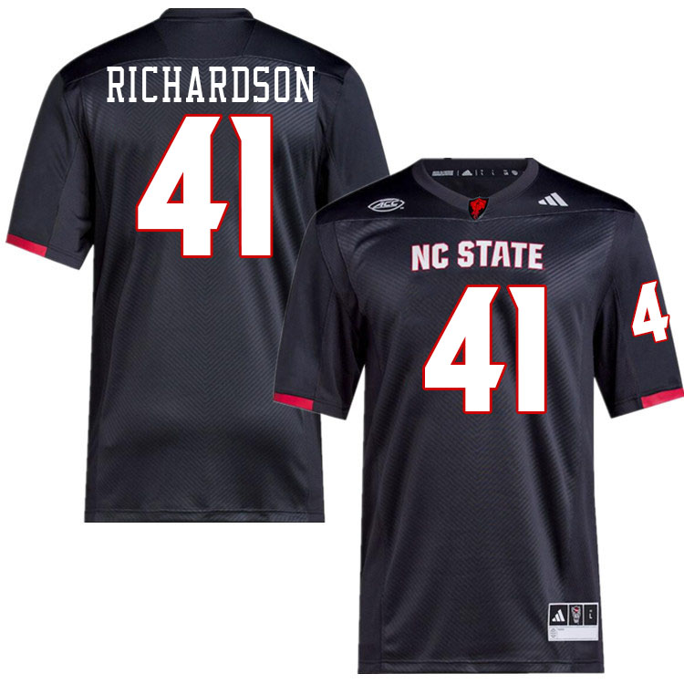 NC State Wolfpack #41 AJ Richardson College Football Jerseys Stitched-Black